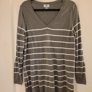 Old Navy Gray Striped sweater, Size L